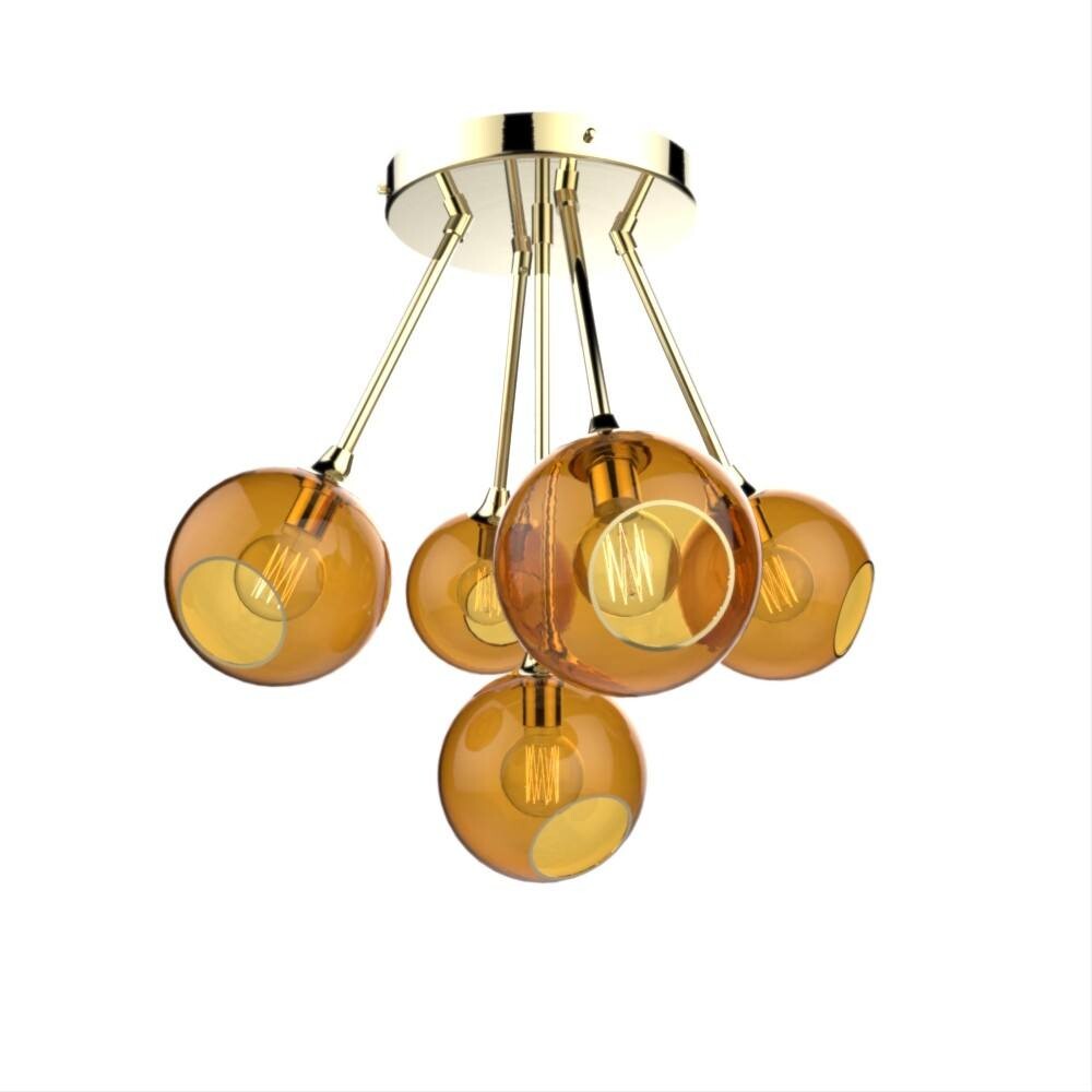 Ballroom Molecule Pendel Brass/Amber - Design By Us thumbnail