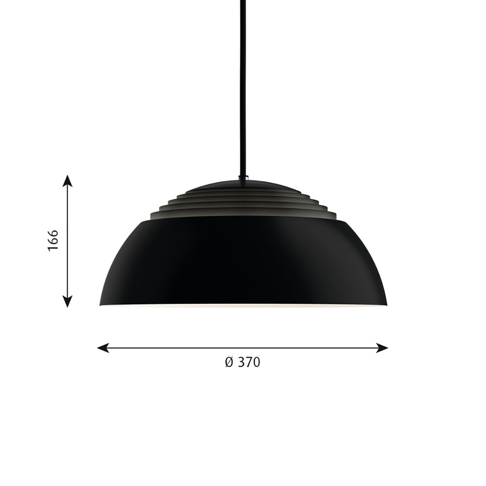 Aj Royal 370 Led Pendelleuchte Schwarz Louis Poulsen