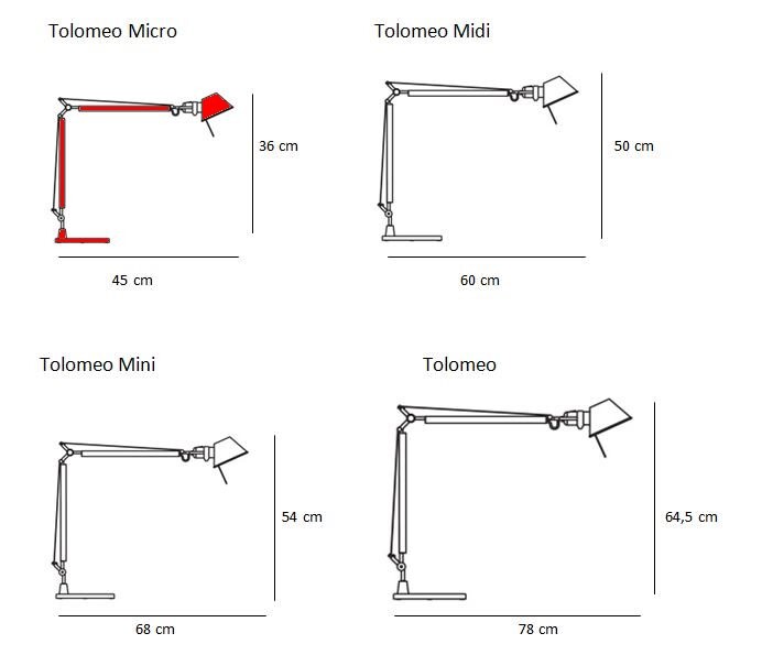 Tolomeo MICRO Bordlampe Artemide Tolomeo MINI Bordlampe Artemide