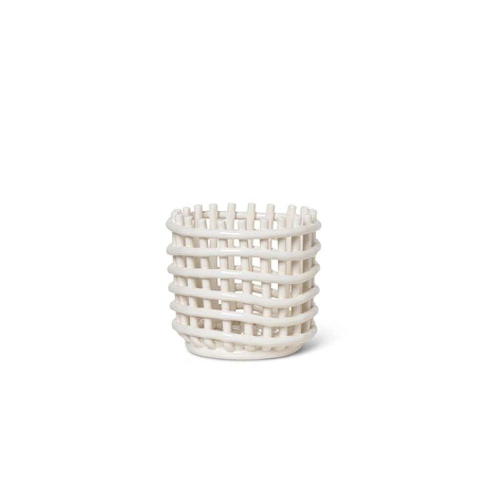 Ceramic Basket Small Off-White - Ferm Living thumbnail