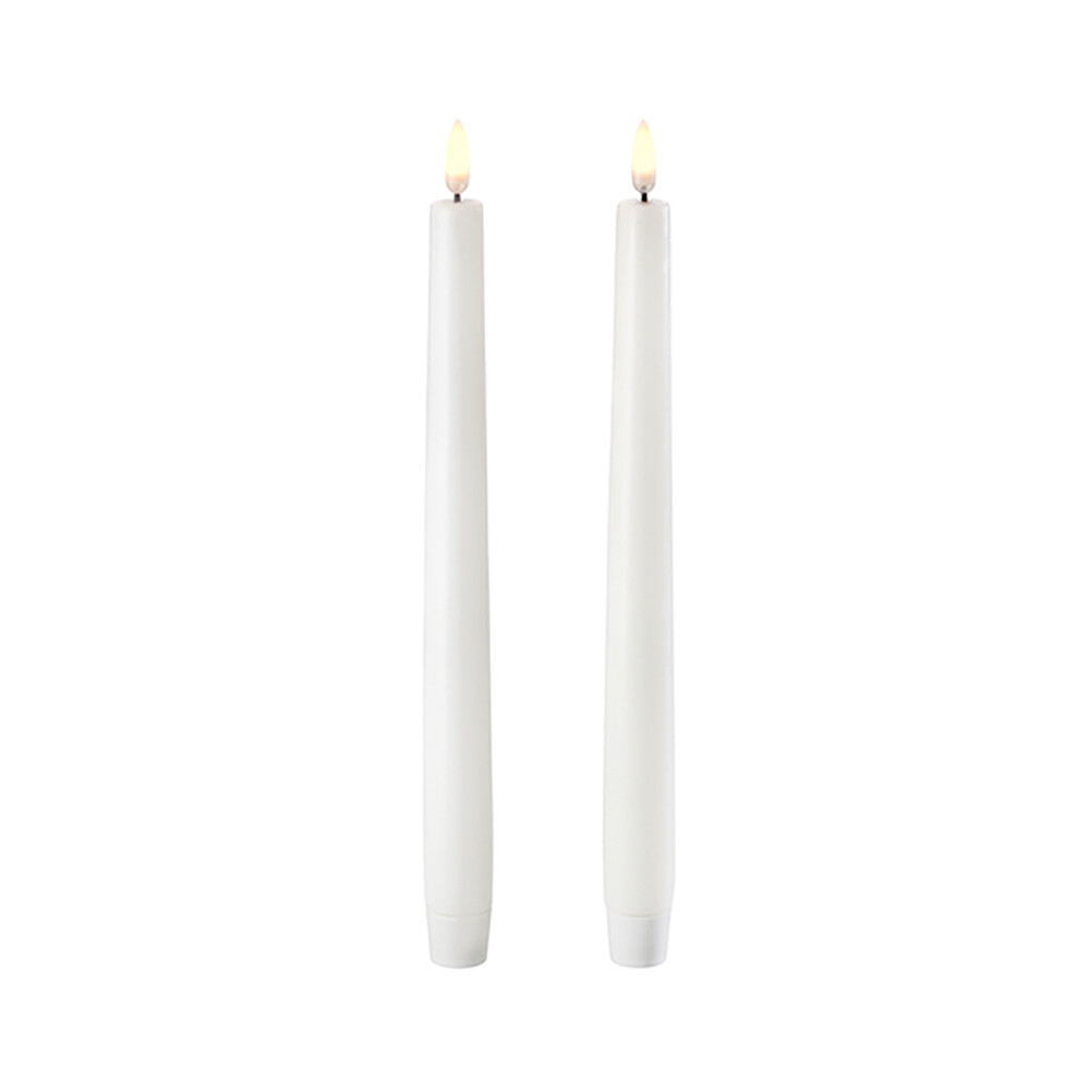Kronelys LED 2-pak Nordic White 2,3 x 25 cm – Uyuni