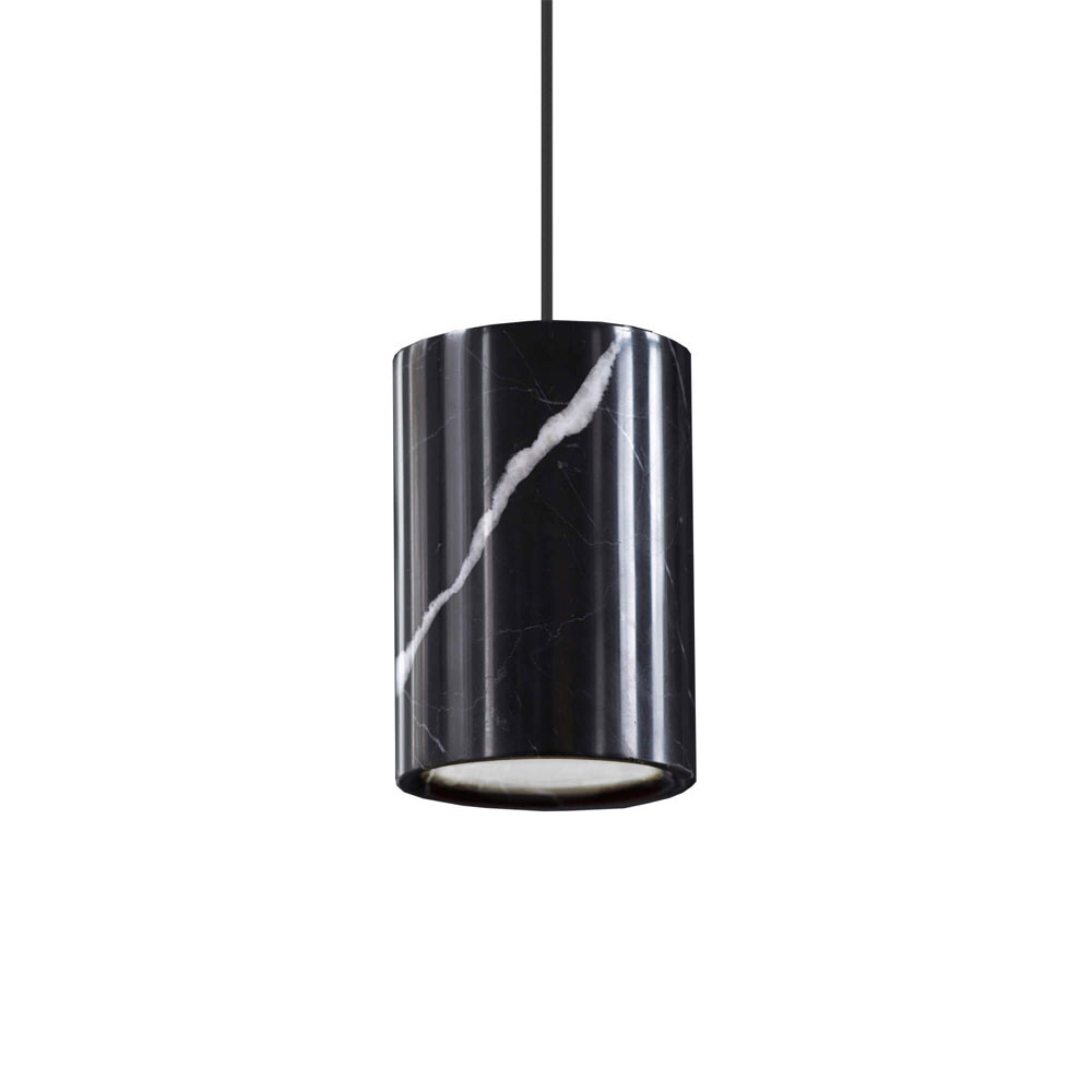 Solid Pendel Cylinder Nero Marquina Marble - Terence Woodgate thumbnail