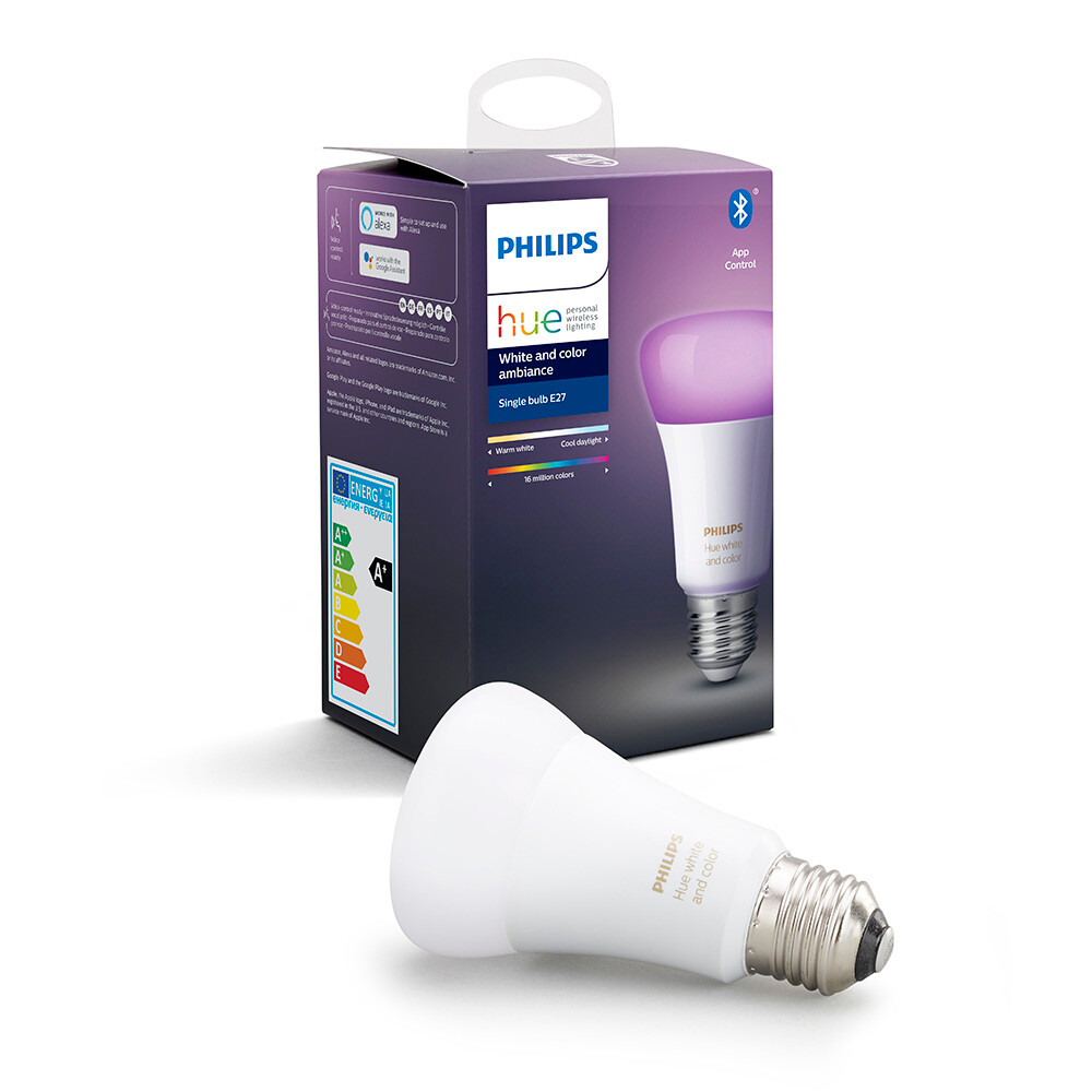 Philips Hue White & Color 9W Bluetooth E27 Pære - Philips Hue thumbnail
