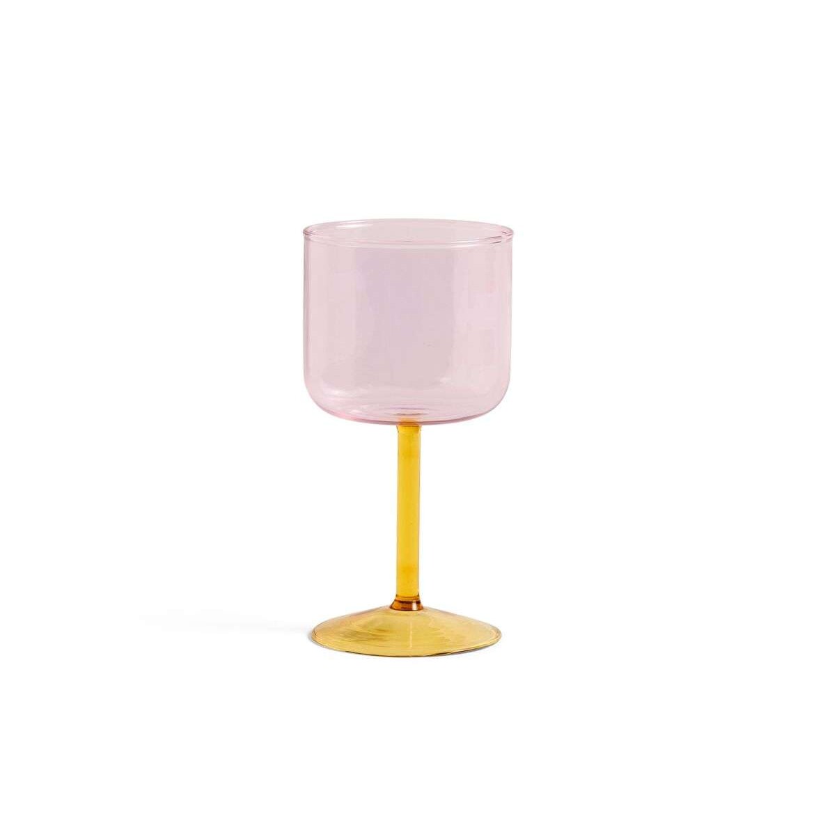 Tint Wine Glass Set of 2 Pink/Yellow - HAY