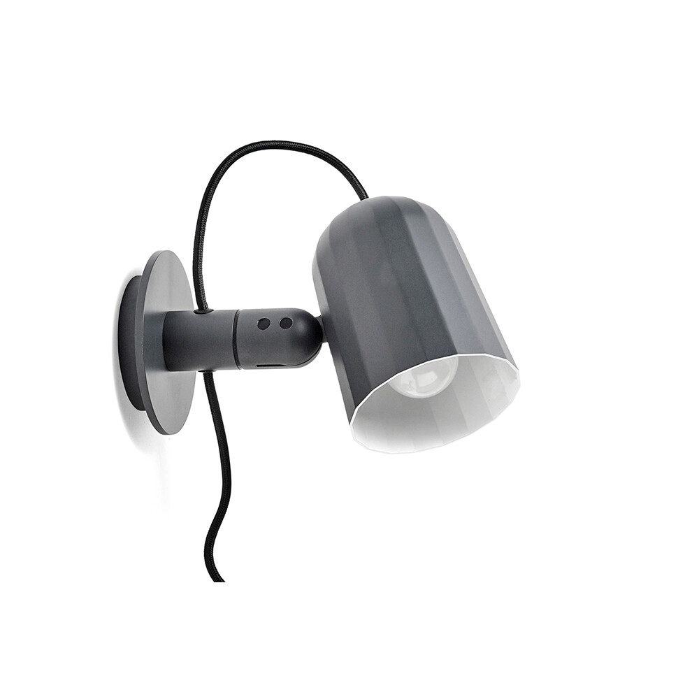 Noc Vegglampe Dark grey HAY Noc Clip Vegglampe Dark grey HAY