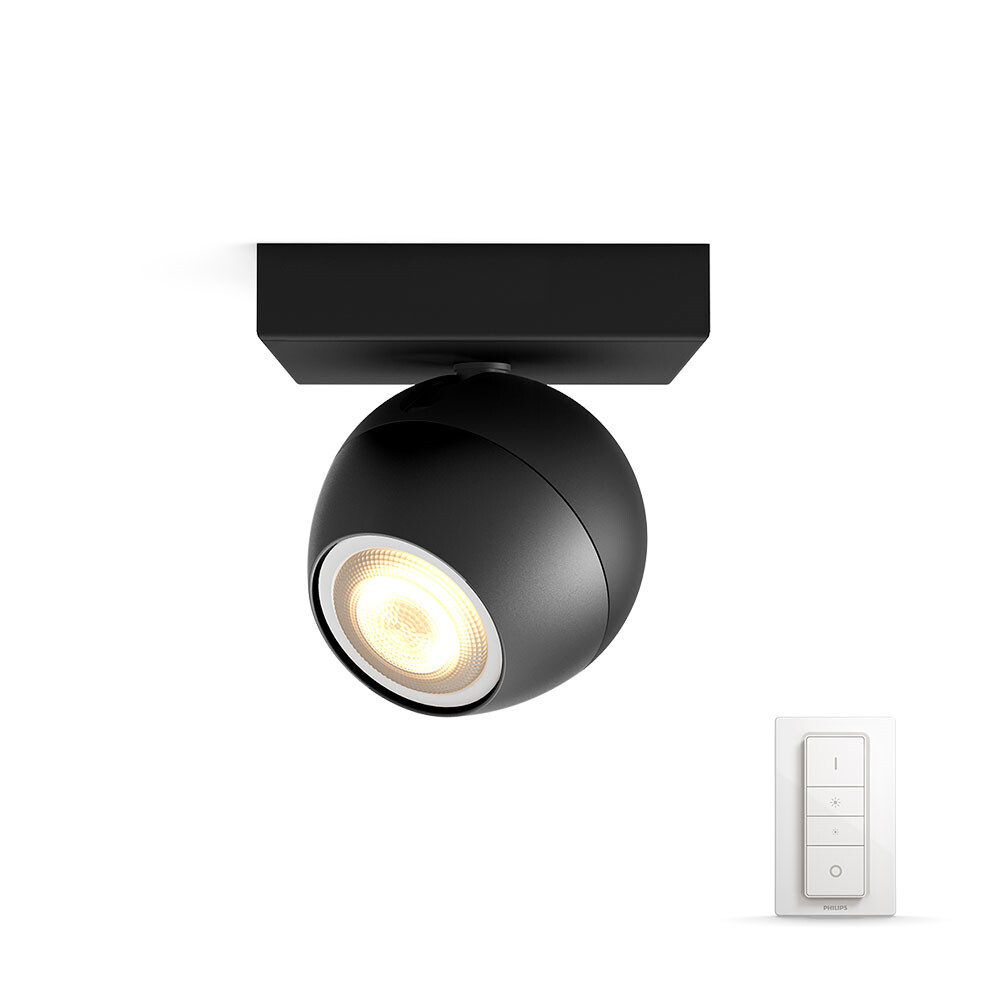 Buckram Loftlampe Single Spot m/Switch Sort - Philips Hue thumbnail