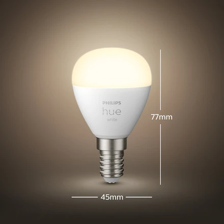Pack de 1 ampoule LED sphérique E14 Hue 5,7 W - Blanc