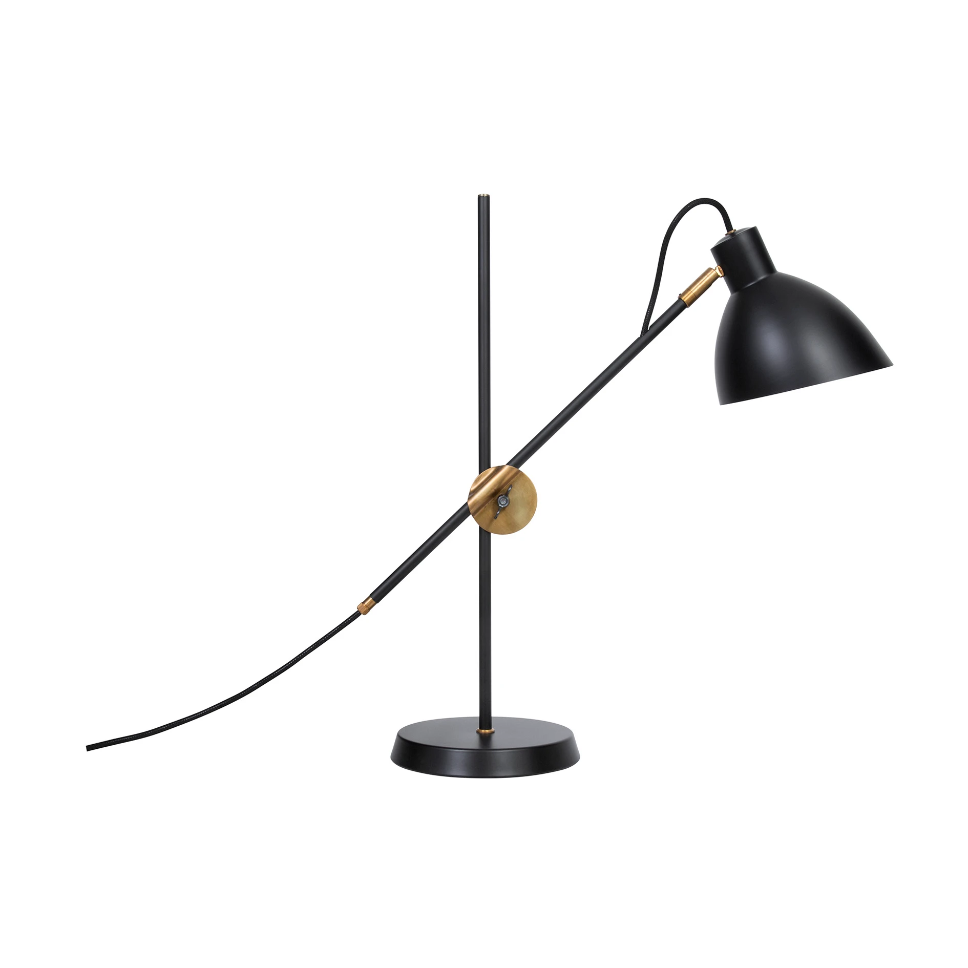 KH#1 Lampe de Table Noir/Laiton Brut - Konsthantverk