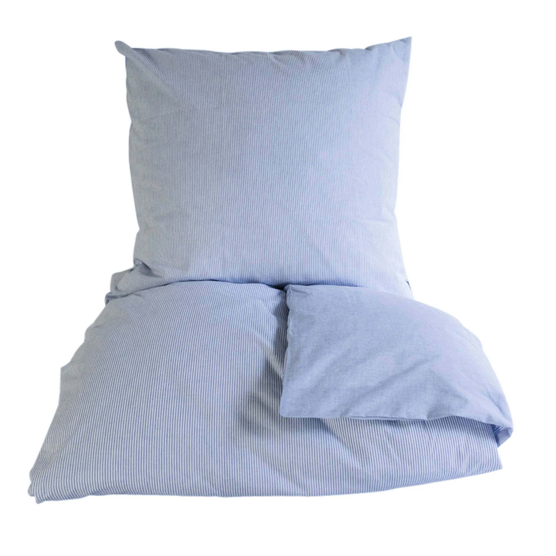 Køb OMHU strib sengetøj 140x220 cm blå lige her! | Lækker | Hurtig fragt!