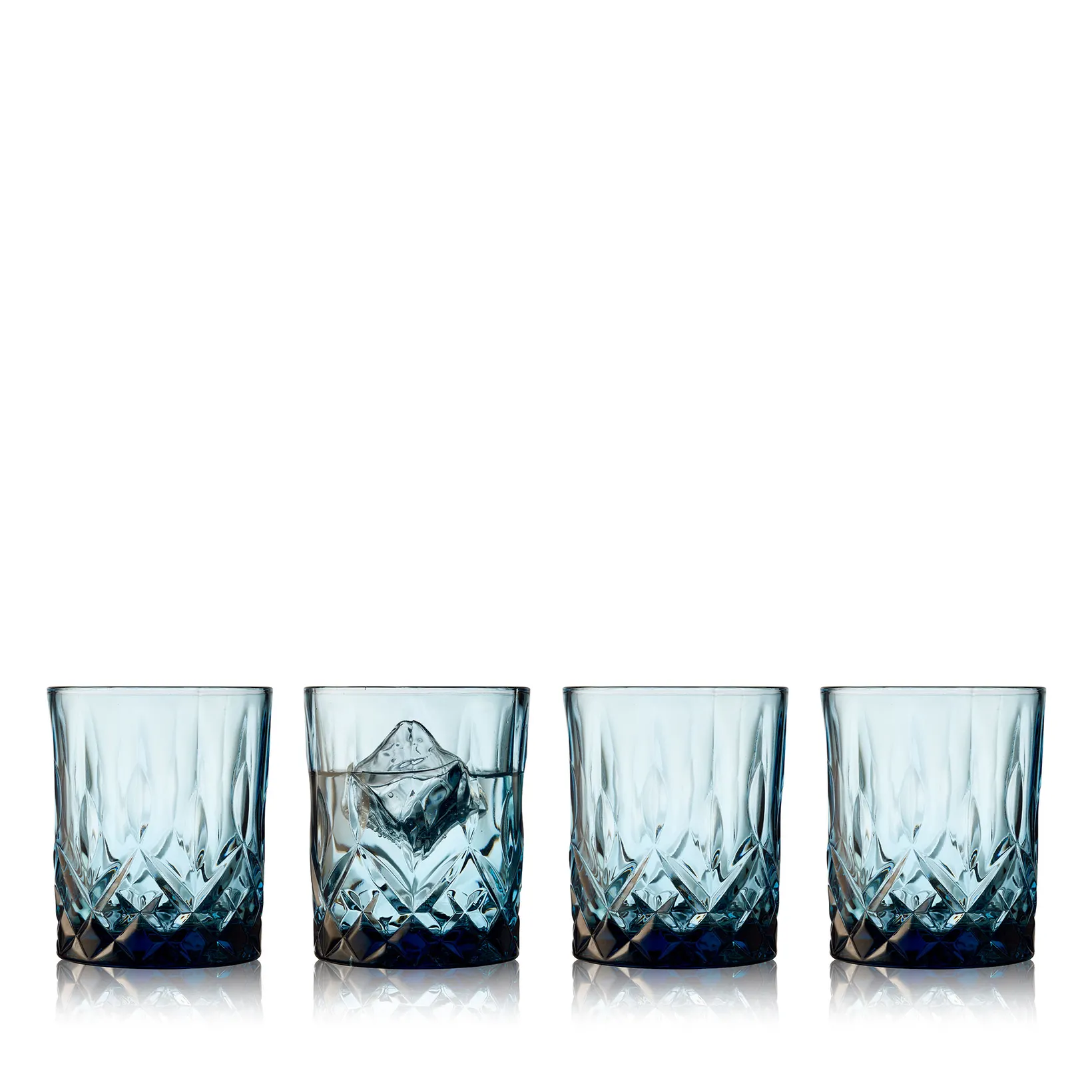 Køb LYNGBY GLAS Sorrento whiskyglas 32 cl 4 stk. blå lige her! | Lækker | Hurtig fragt!