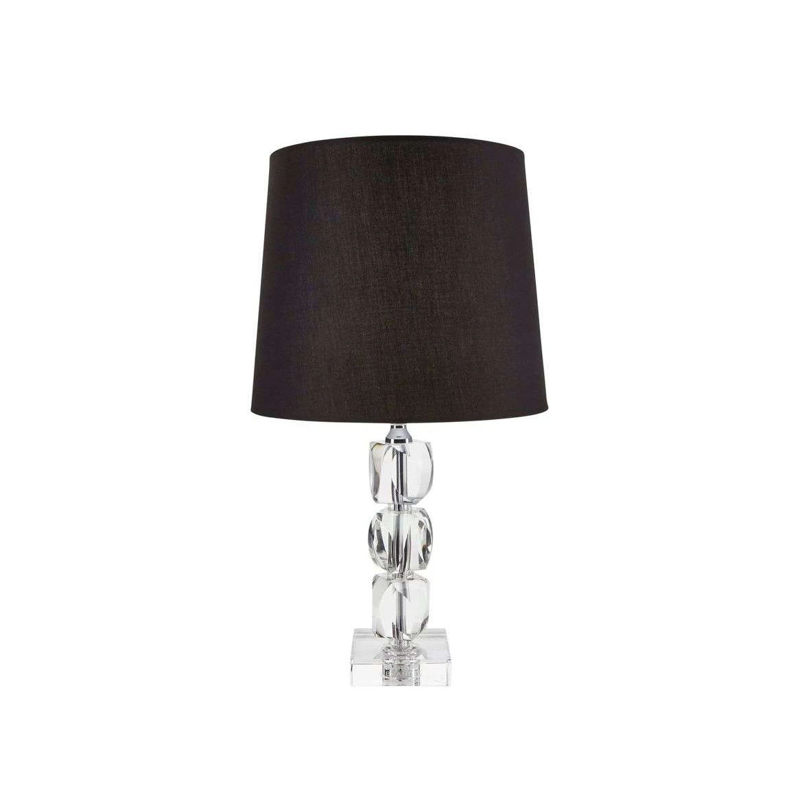 Black crystal deals table lamp