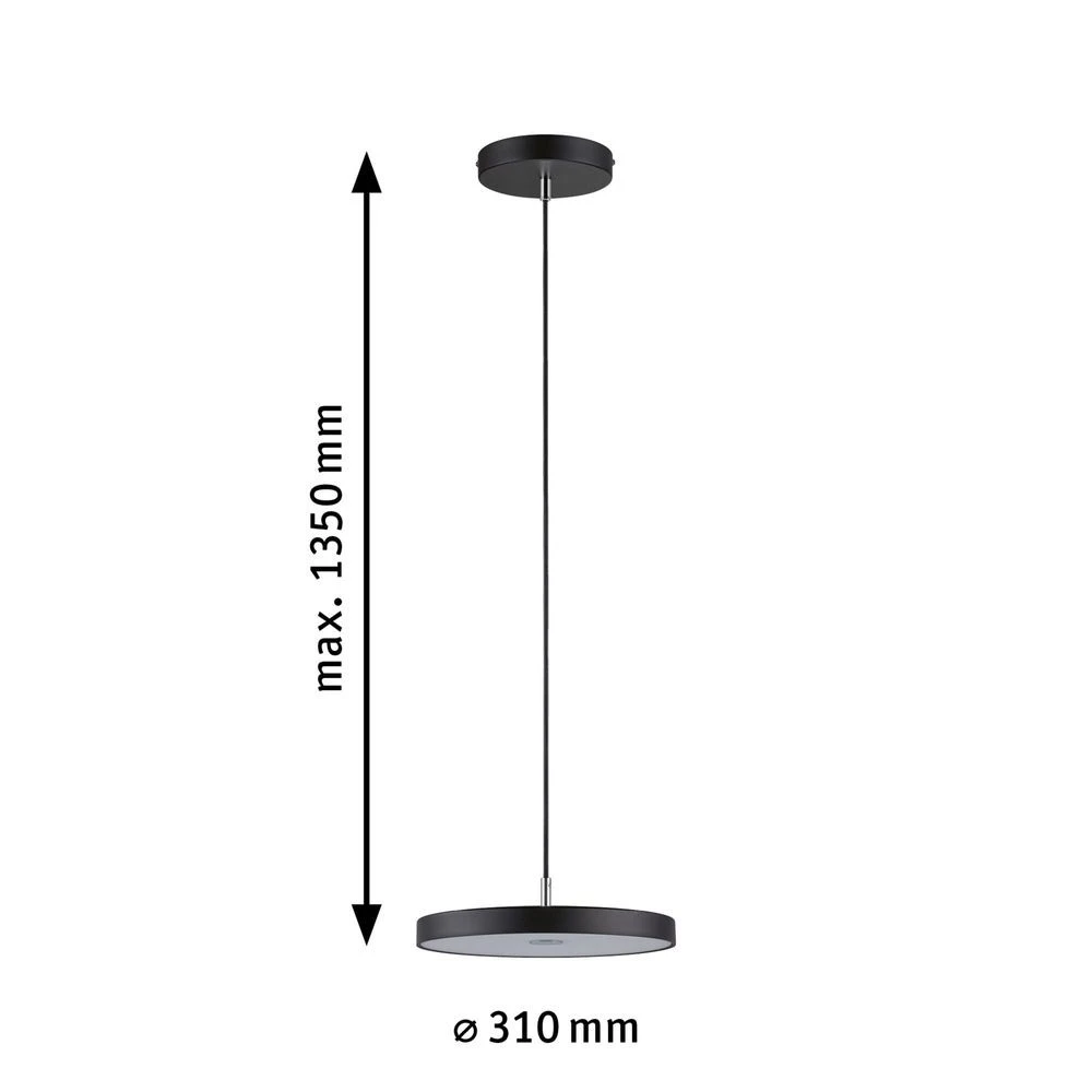 3.0 Pendelleuchte - Home Zigbee Black Matt LED Paulmann Dim. Hildor Smart