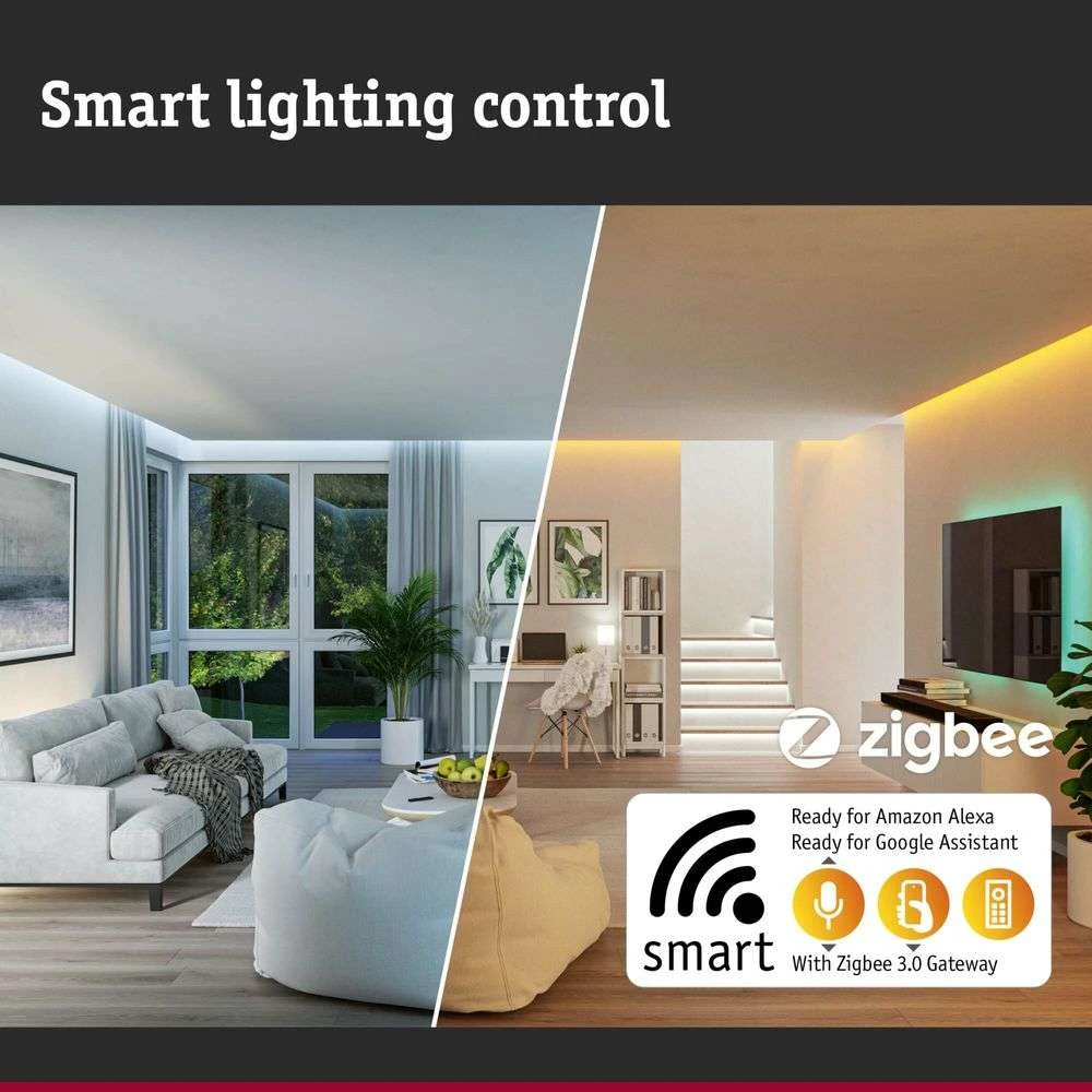 Hildor LED Pendelleuchte Smart Paulmann 3.0 Home Matt Black Zigbee - Dim