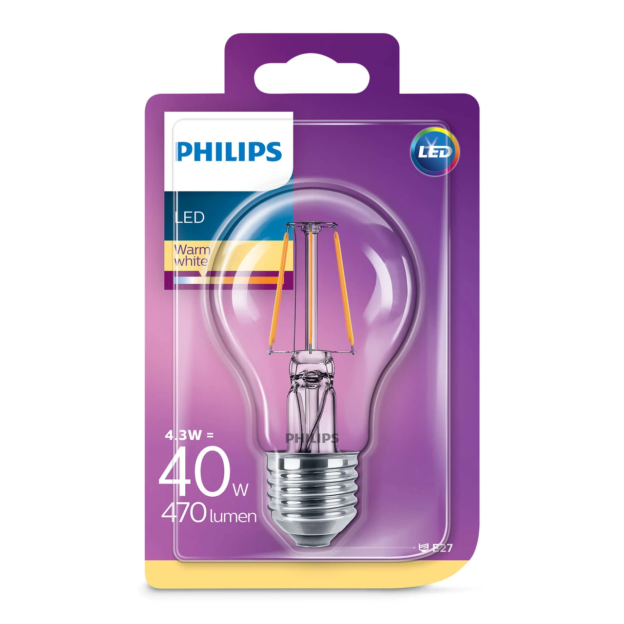 Ampoule LED PHILIPS MASTER Value E27 ST64 filament 4W Ambrée Dimmable