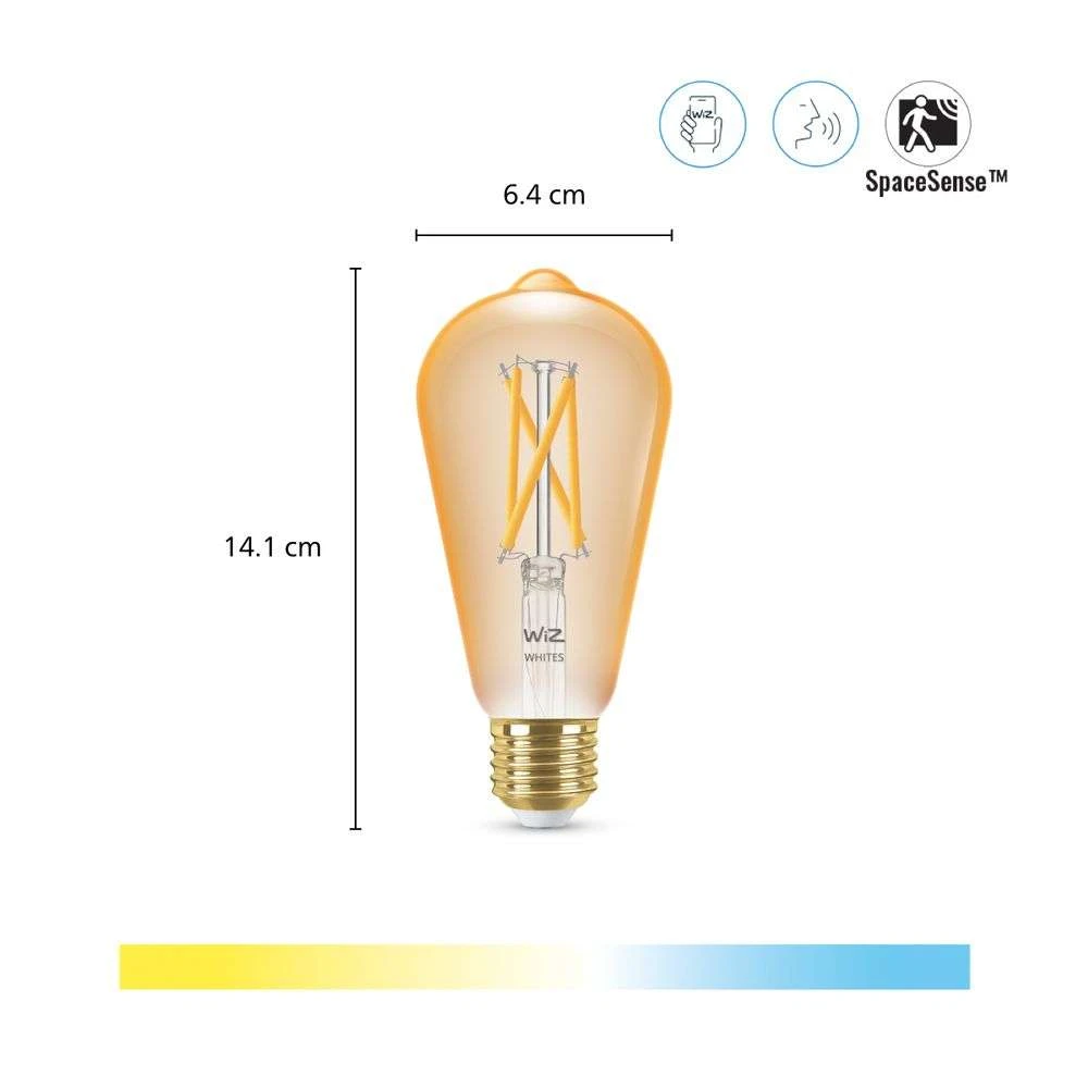 Lampadine Smart TW Amb. 8W 806lm 2200-6500K 2pcs. Edison Gold E27 & Remote  - WiZ - Acquista qui