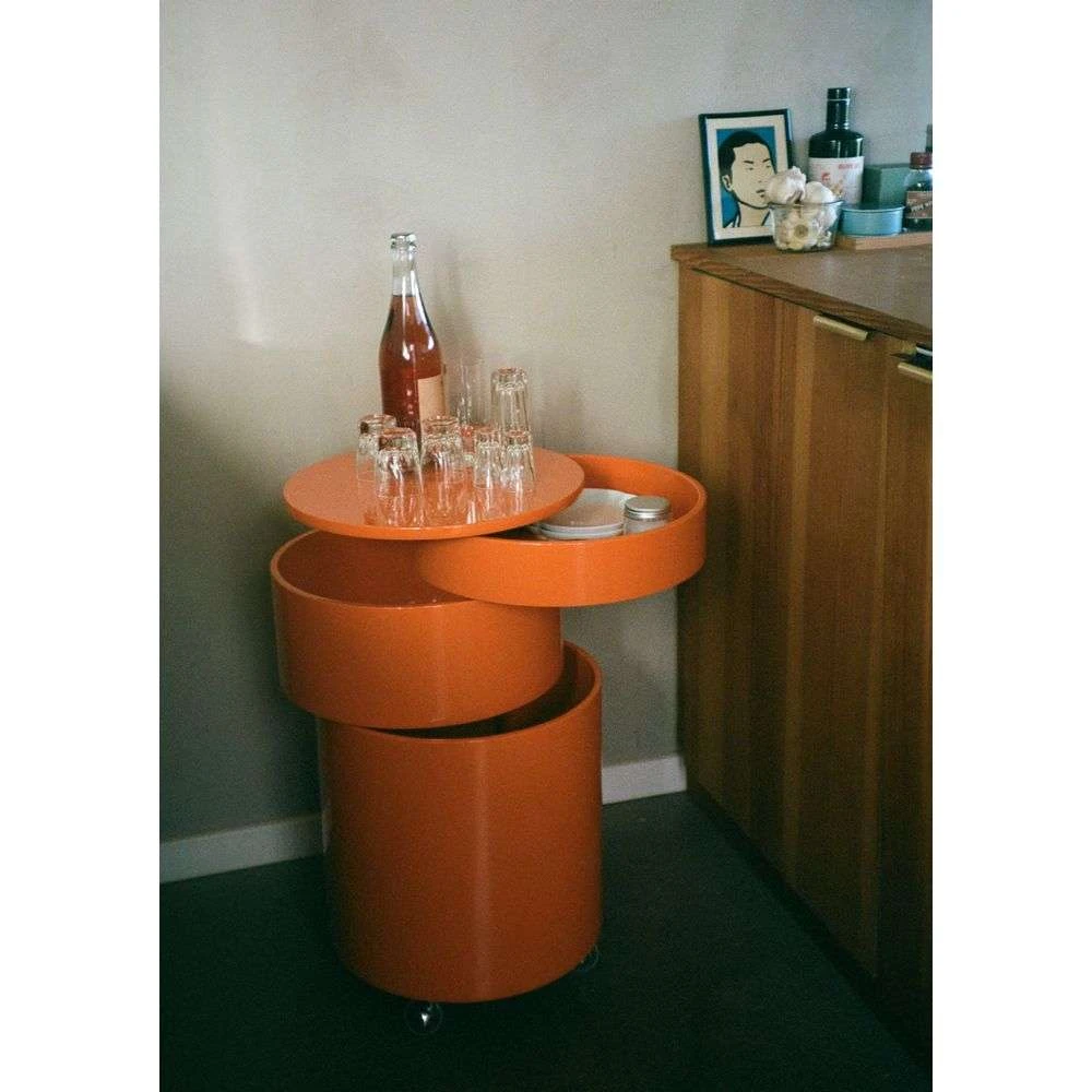 Barboy High Gloss Side Table Orange Verpan