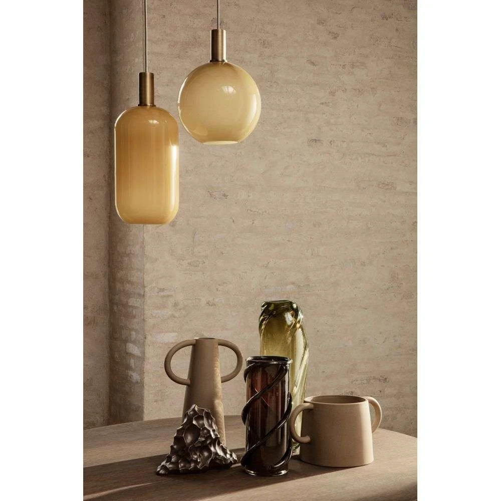 Ferm Living, Vaso Alto Swirl In Vetro