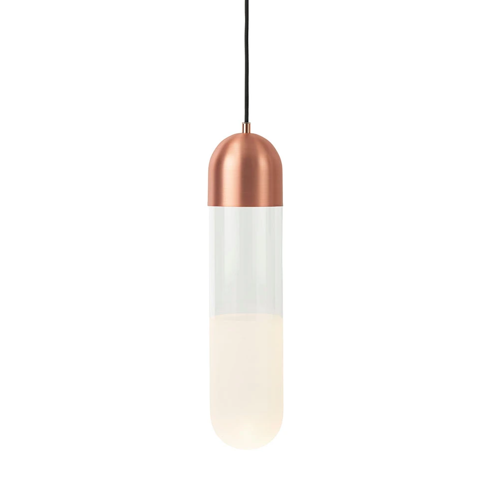 firefly suspension copper plated/partly sandblasted glass - mater