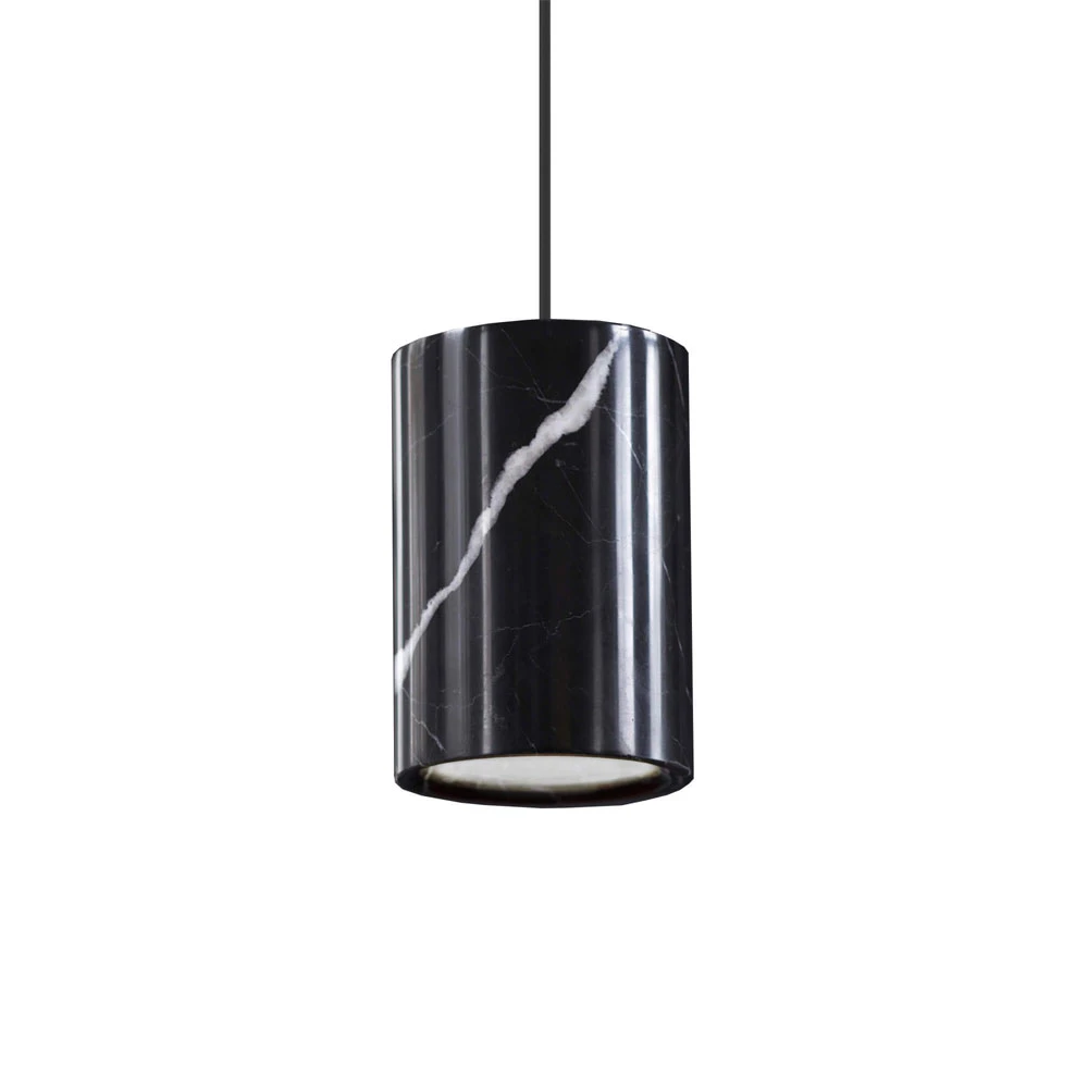 Solid Suspension Cylindre Marbre Nero Marquina - Terence Woodgate