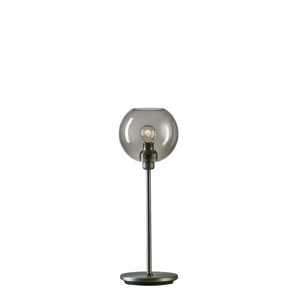gloria lampe de table gris oxyde/verre fumé - belid