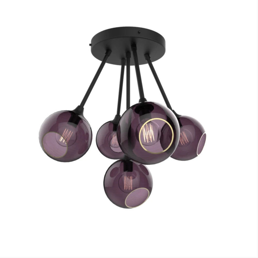 Ballroom Molecule Suspension Noir/Purple - Design by Us