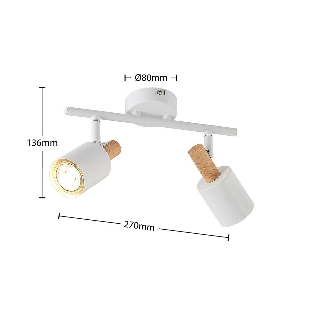 Junes 2 Loftlampe White - Lindby - Køb her