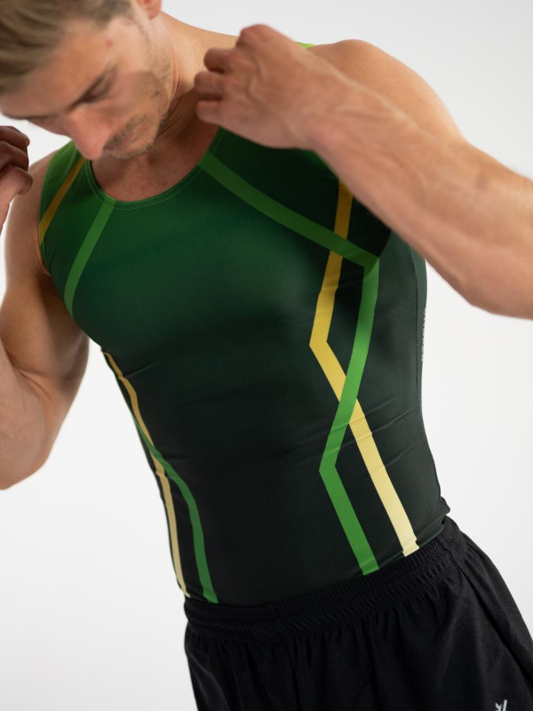 Mens green competition leotard CHOPAR Team Order