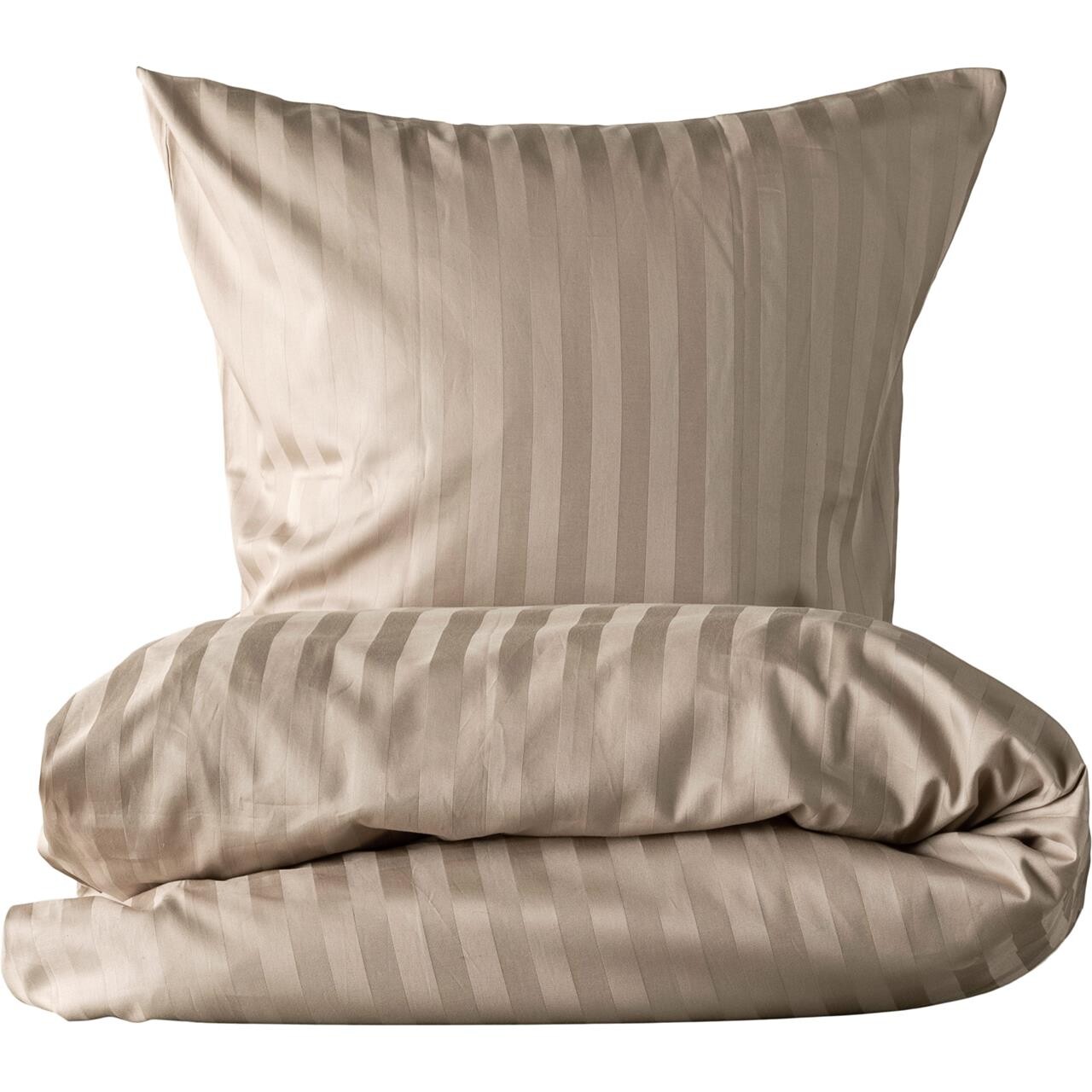 SINNERUP Stripe sengetøj (BEIGE 140X200 (alm. længde))