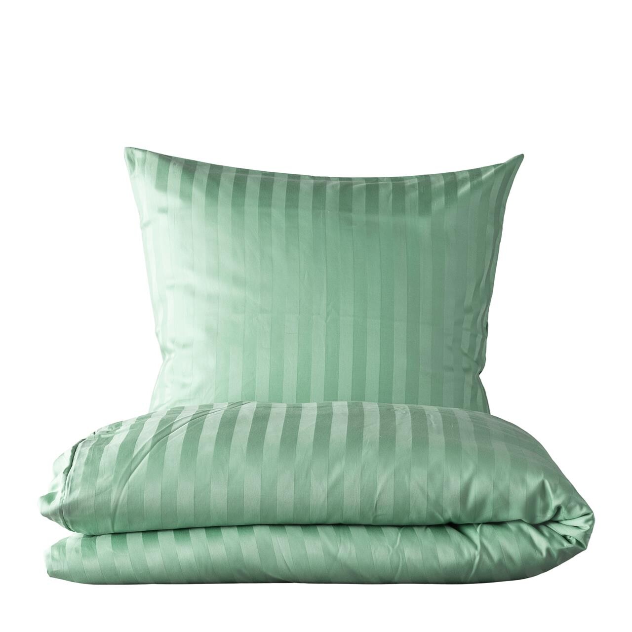 SINNERUP Stripe sengetøj (MOSS GREEN 140X200 (alm. længde))