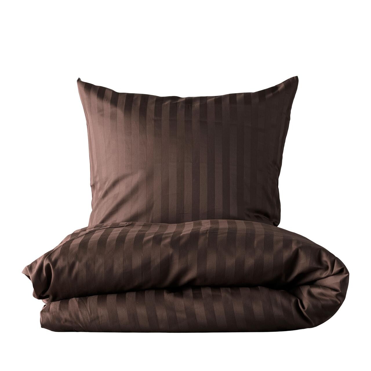 SINNERUP Stripe sengetøj (DARK BROWN 140X200)