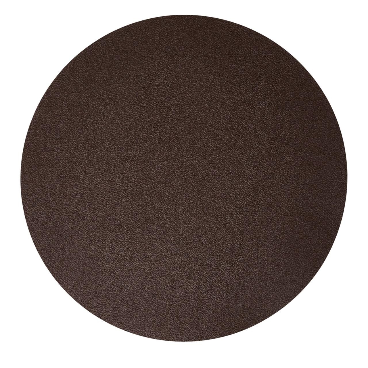 SINNERUP Vendbar rund dækkeserviet Ø38 cm (DARK BROWN ONESIZE)