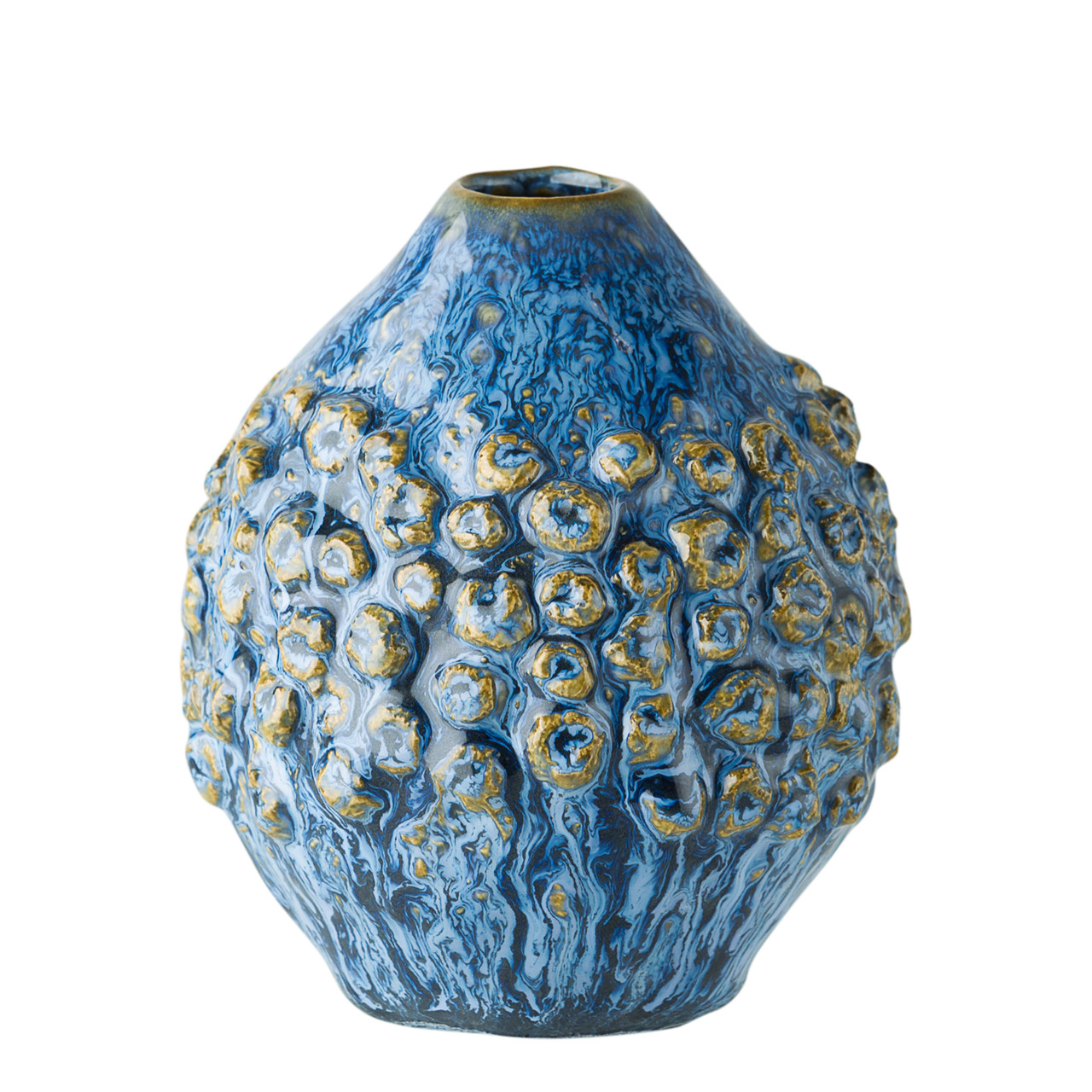 SINNERUP Dots stentøj  vase 8,5 X 10 cm (BLÅ ONESIZE)