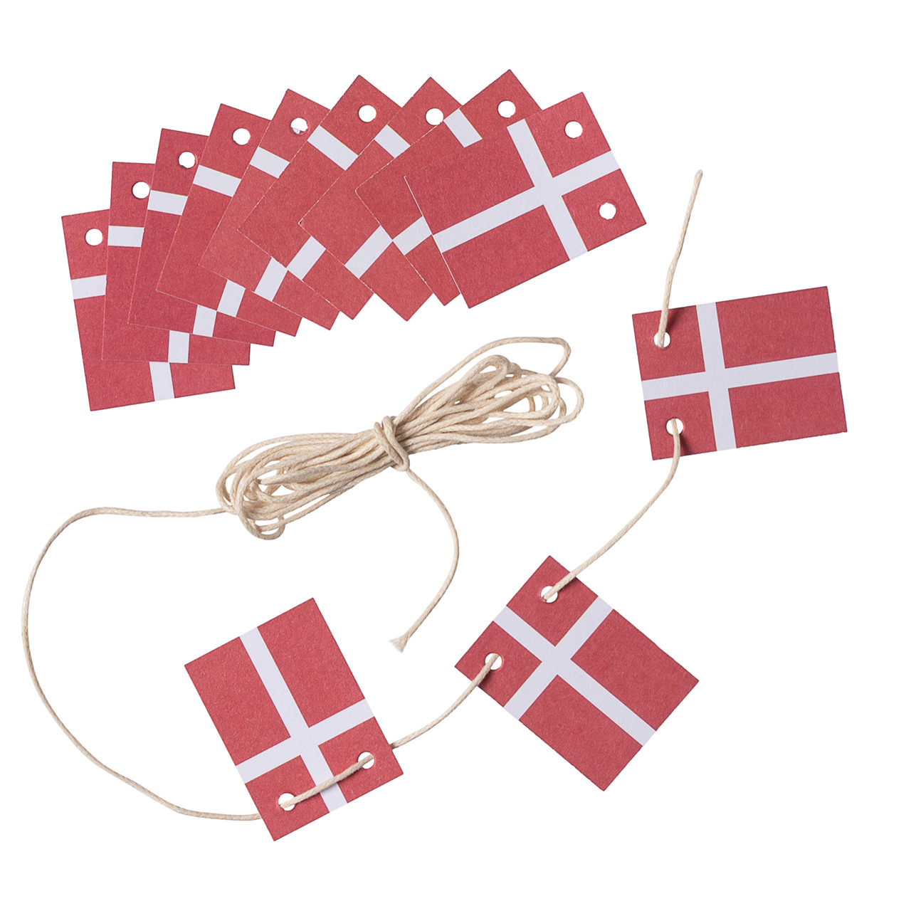 SINNERUP Guirlande af dannebrog flag (RØD S)