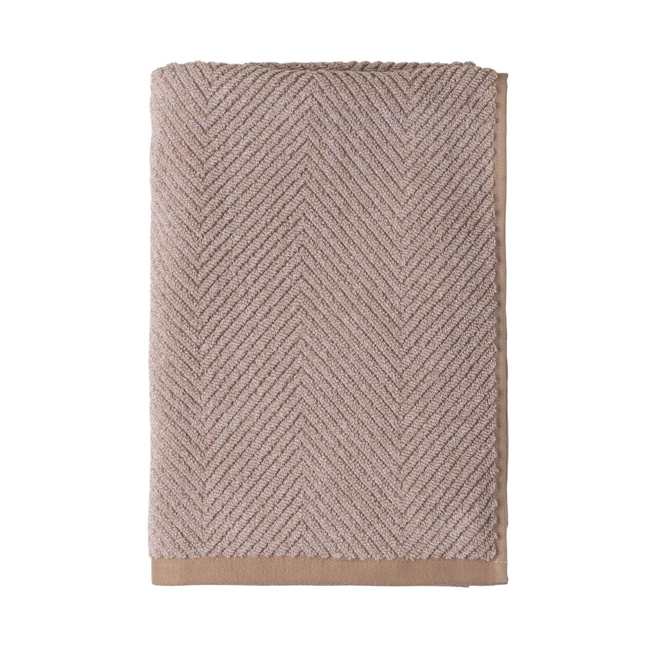 SINNERUP Twisted håndklæde (70X140 LYSEBRUN)