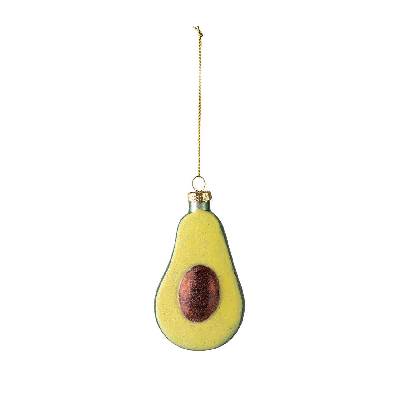 SINNERUP Avocado julekugle i glas 10cm (GRØN ONESIZE)