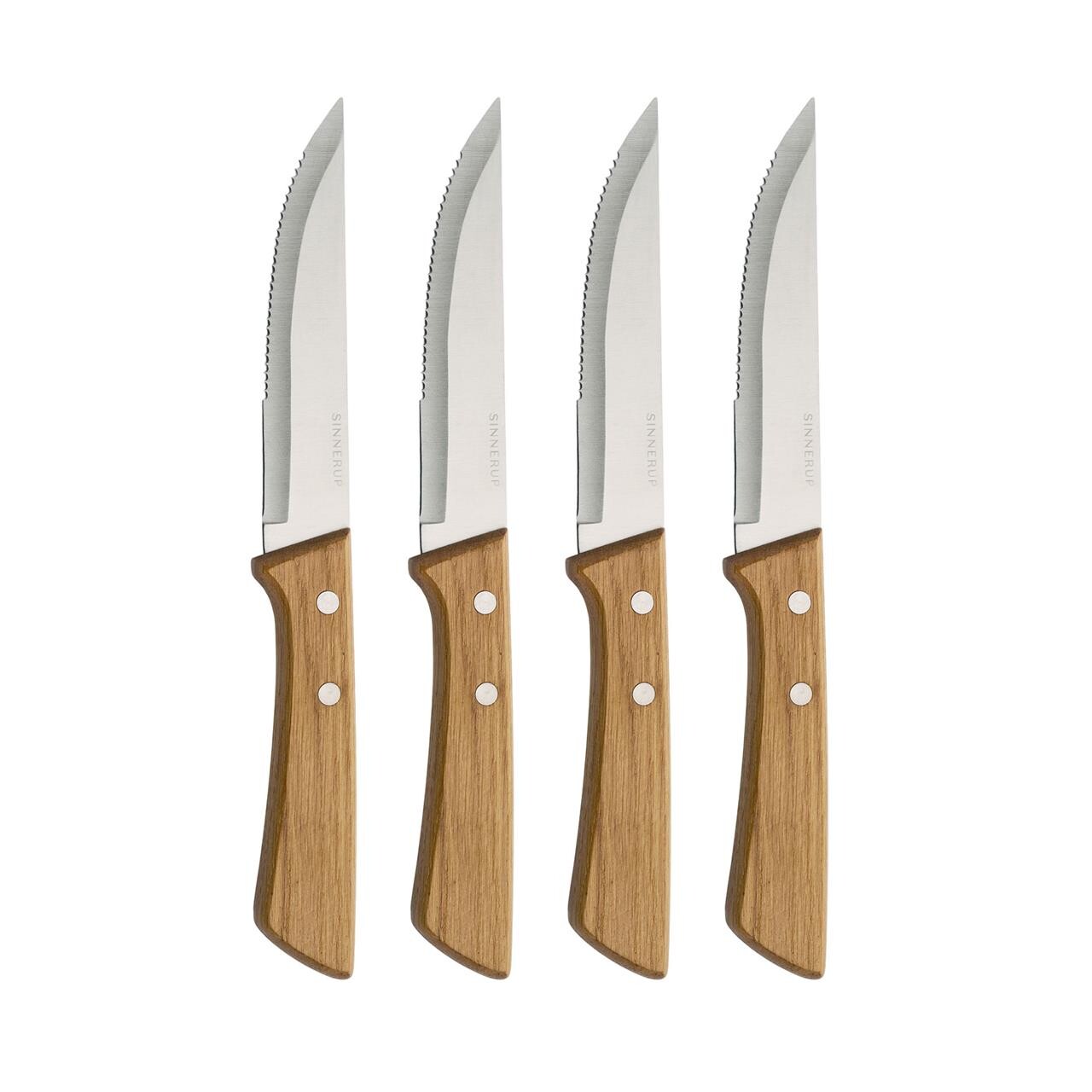 SINNERUP Oak steakknive 4 stk (BLACK W/OAK HOOKS ONESIZE)