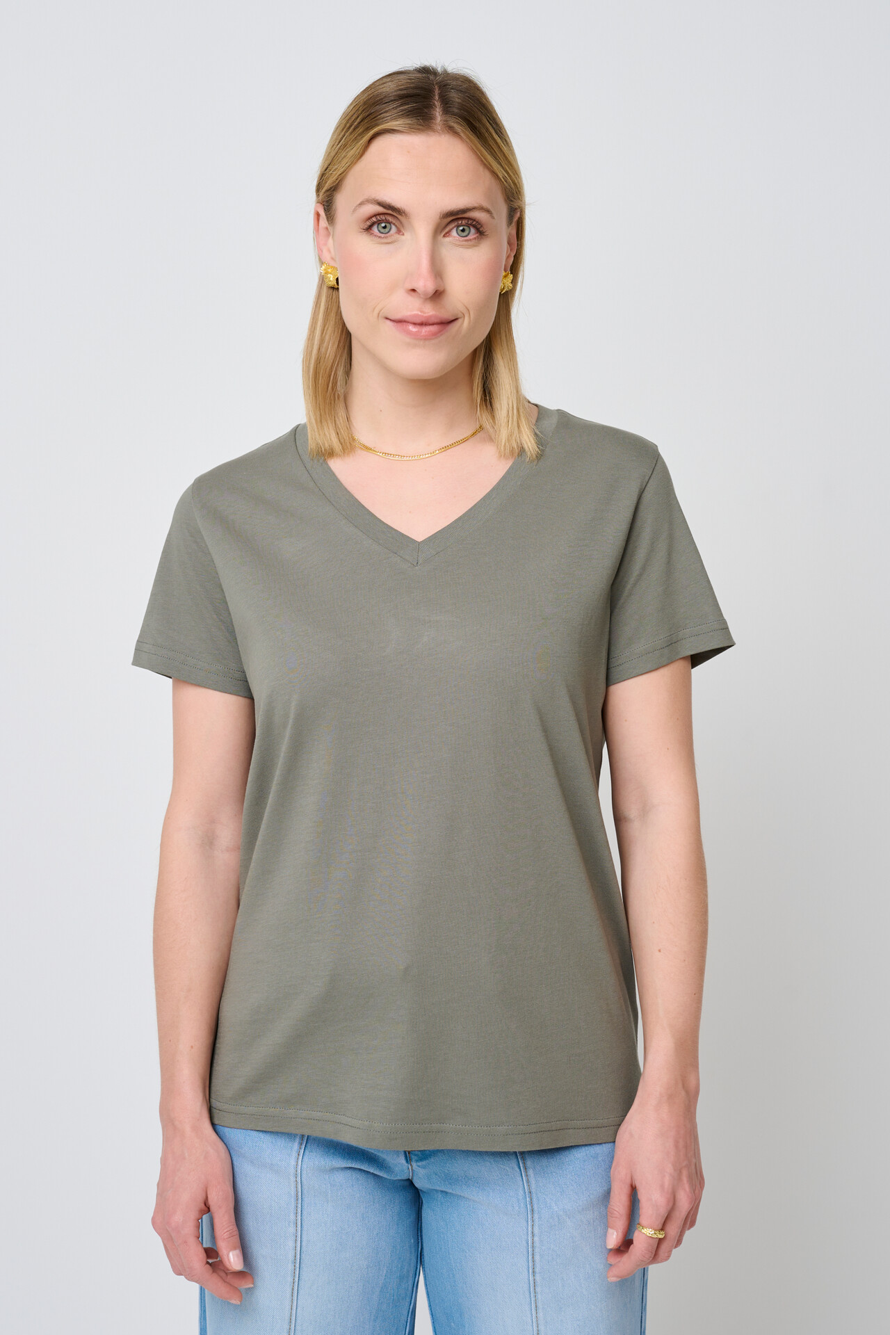 OMFAVN OMTessie t-shirt (MINERAL GREEN L)