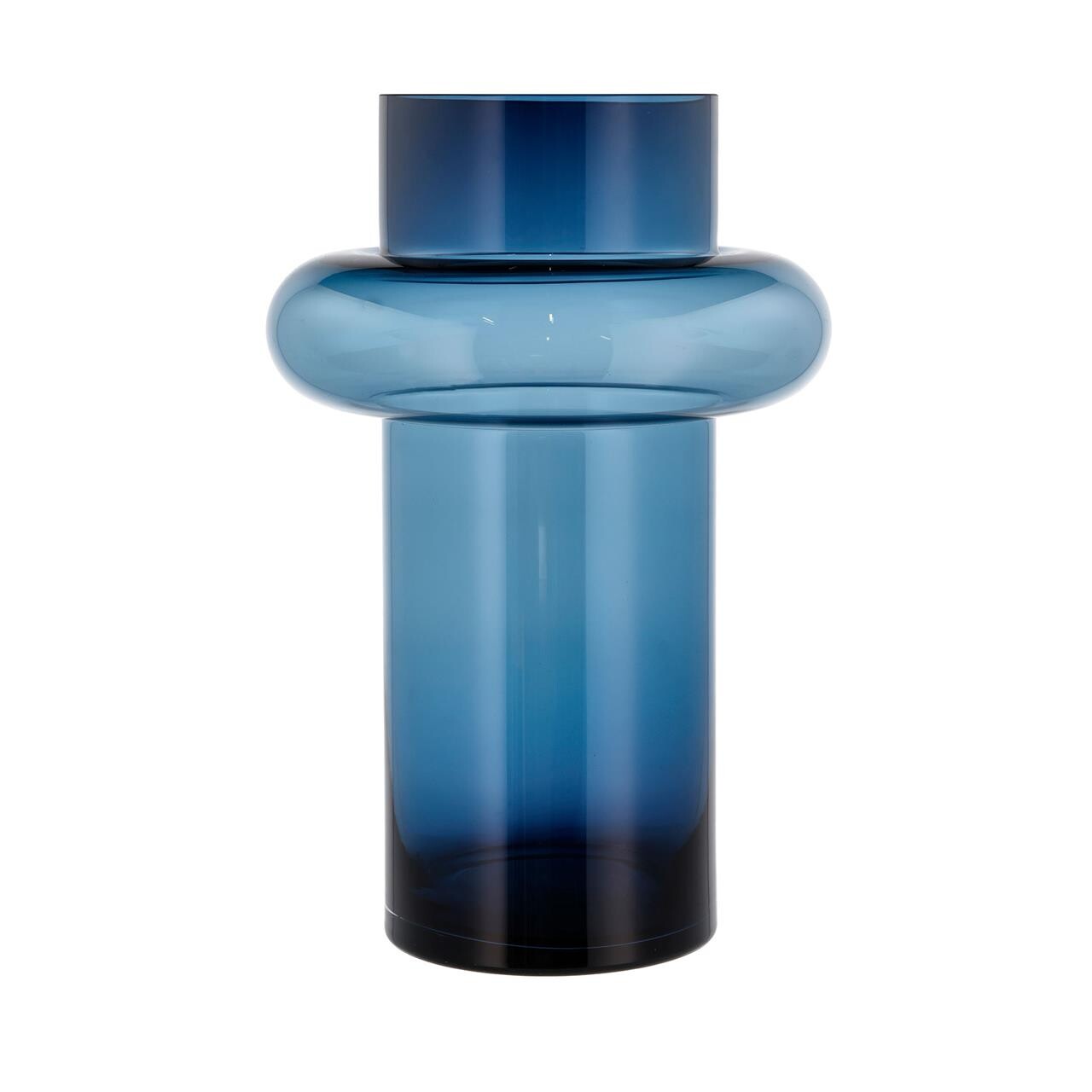 Lyngby Glas LYNGBY Tube glasvase 40 cm dark blue