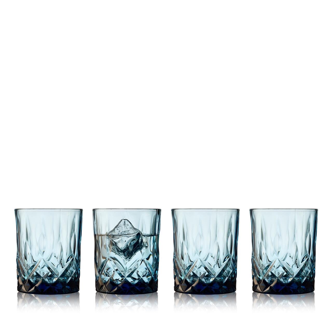 LYNGBY GLAS Sorrento whiskyglas 32 cl 4 stk. blå