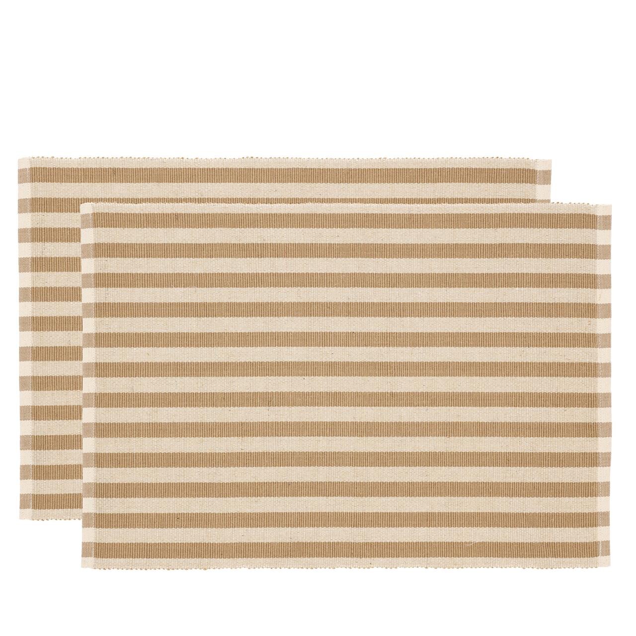 SÖDAHL Statement Stripe dækkeserviet 2 stk beige