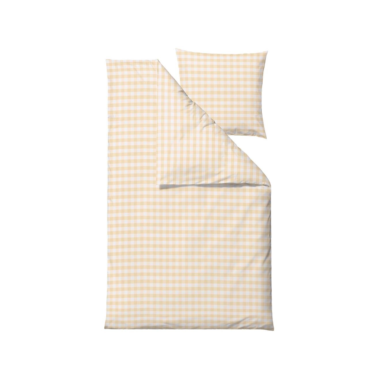 SÖDAHL Gingham sengetøj 140×200 cm straw