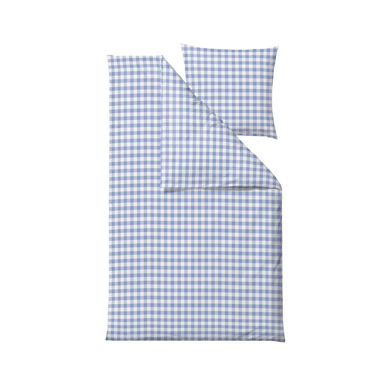 SÖDAHL Gingham sengetøj 140×220 cm sky blue