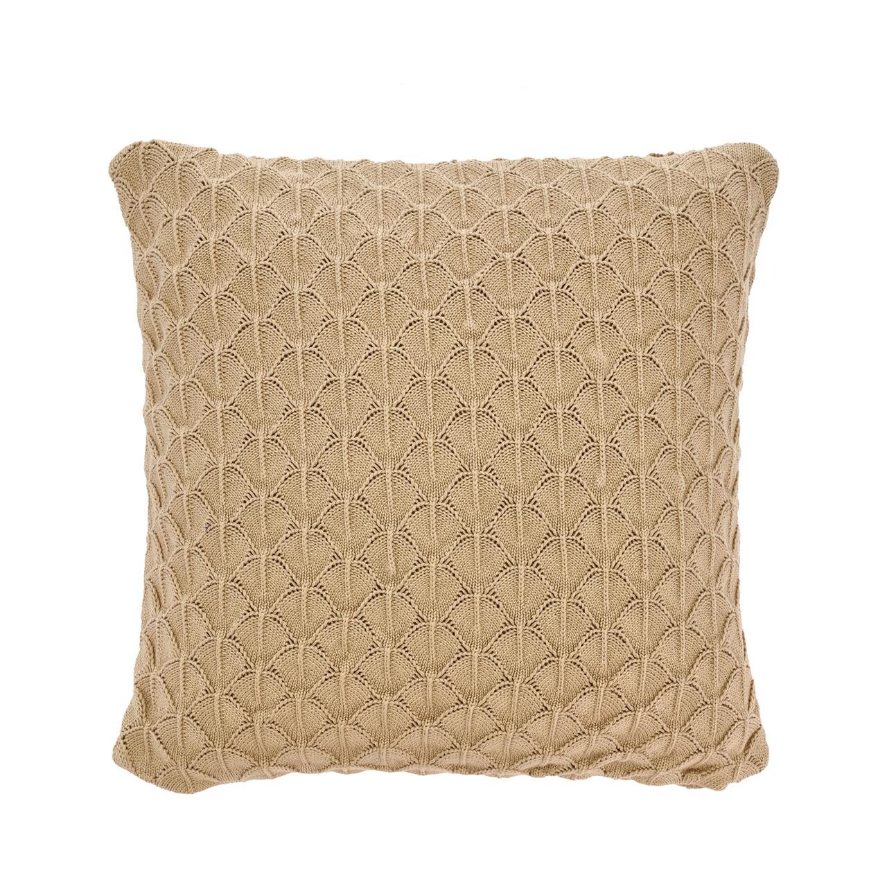 SÖDAHL Scallop pude 45×45 cm taupe