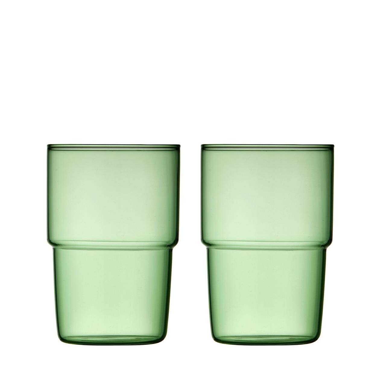 LYNGBY GLAS Torino drikkeglas 40 cl 2 stk. grøn