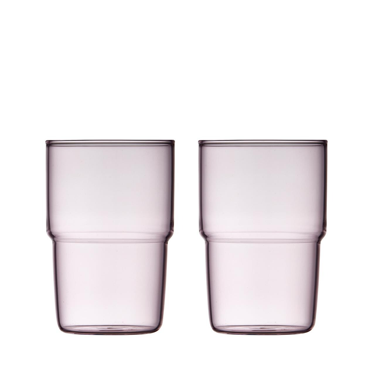 LYNGBY GLAS Torino drikkeglas 40 cl 2 stk. pink
