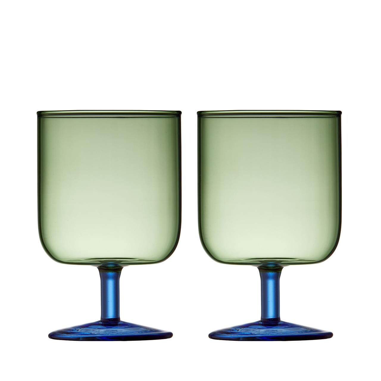 LYNGBY GLAS Torino vinglas 30 cl 2 stk. grøn/blå