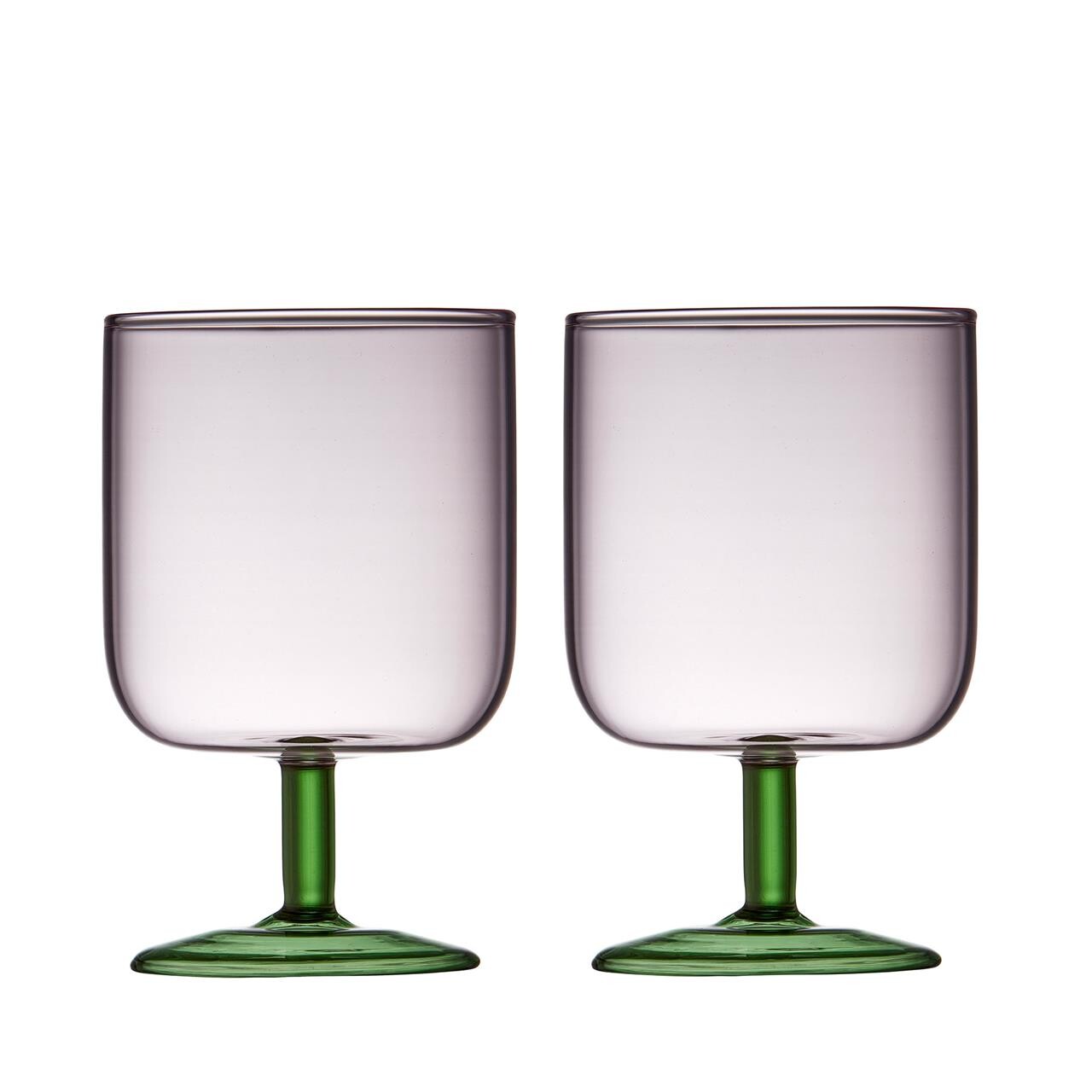LYNGBY GLAS Torino vinglas 30 cl 2 stk. pink/grøn