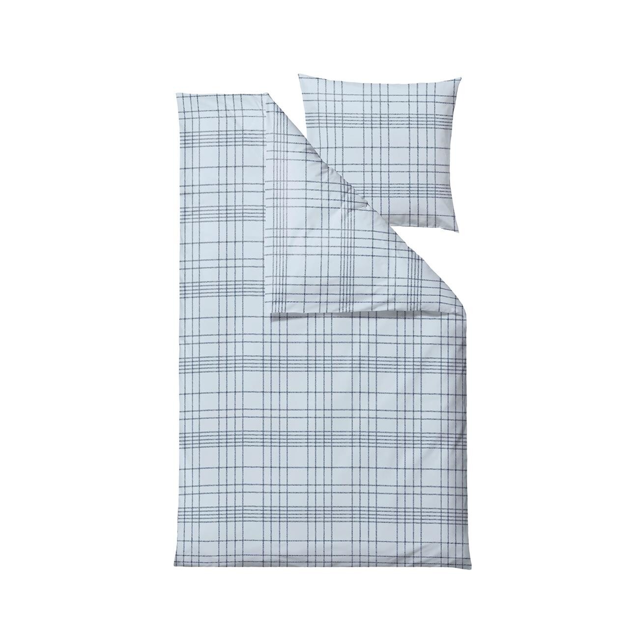 SÖDAHL Tartan sengetøj 140×200 cm linen blue