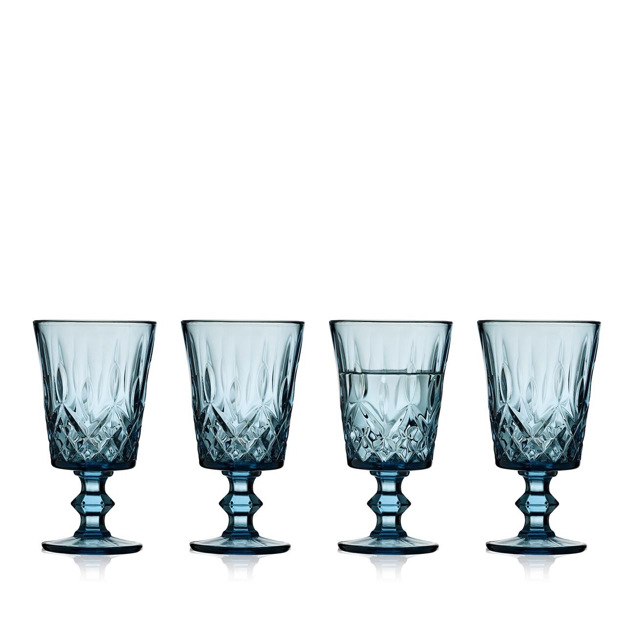 LYNGBY GLAS Sorrento vinglas 4 stk. blå