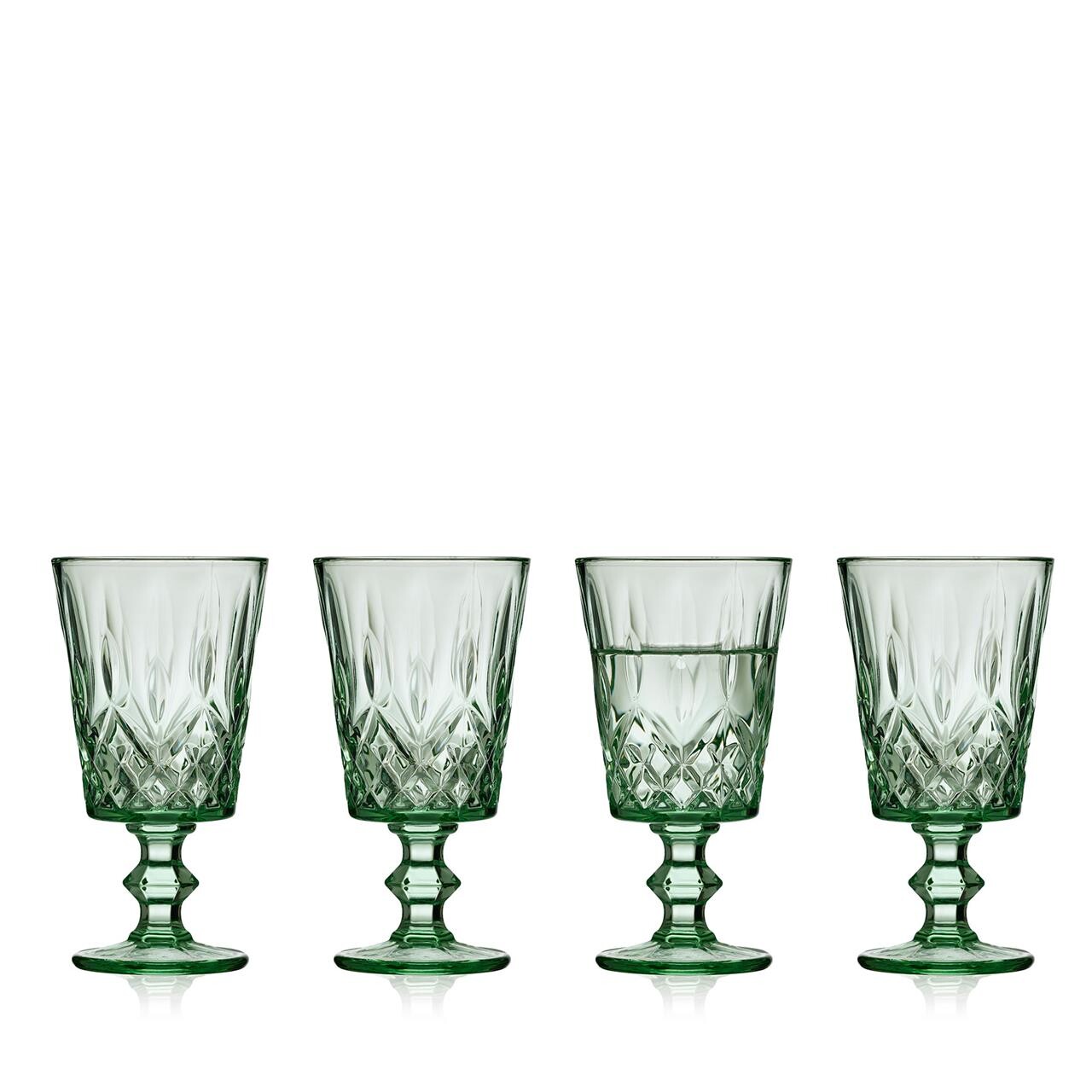 LYNGBY GLAS Sorrento vinglas 4 stk. grøn